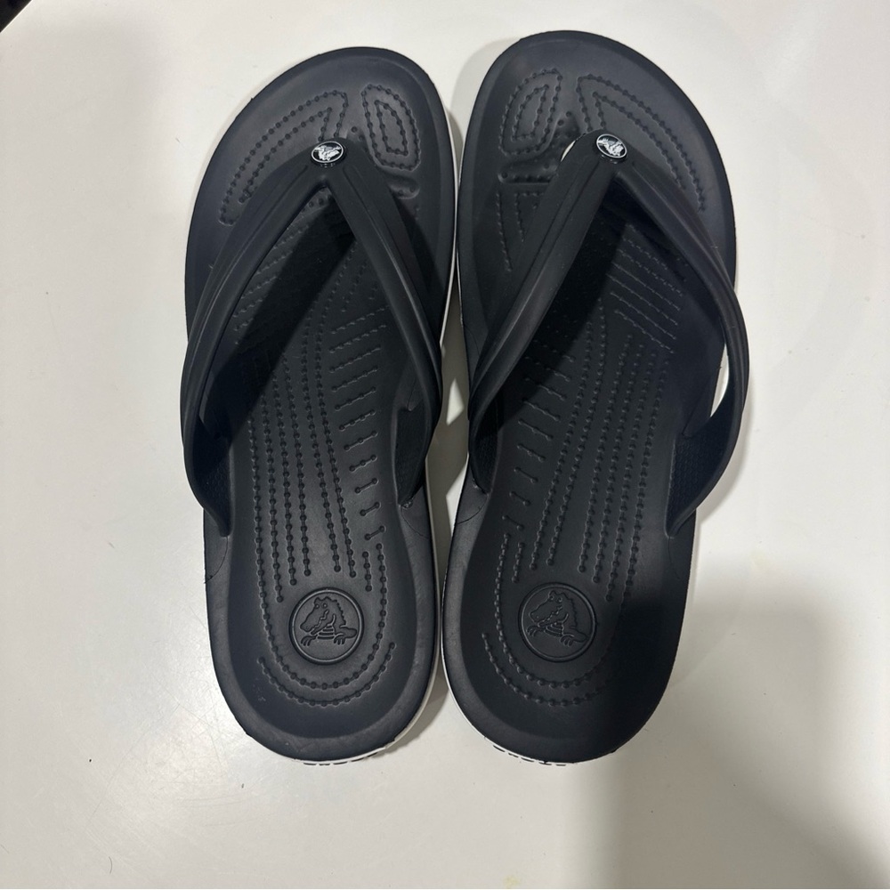 Crocs Black Flip Flops Mens size 9